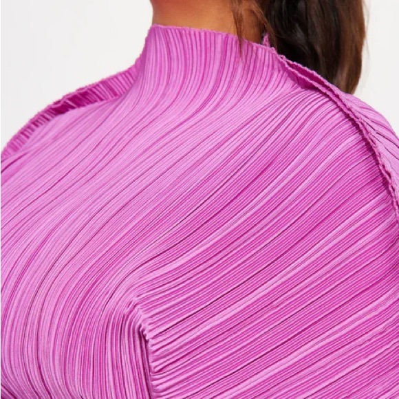 The Perfect Match Plisse Pant Set - Fuchsia - Picture 3 of 3